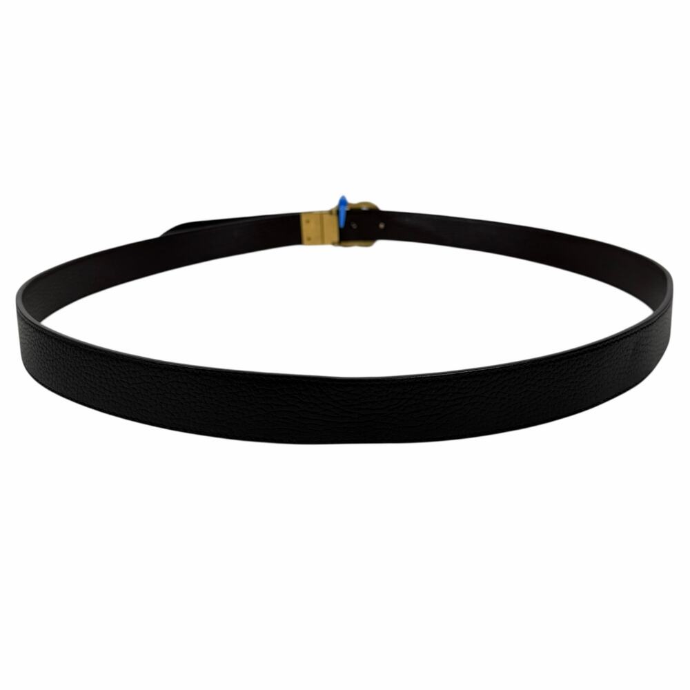 Gucci Double GG Reversible Leather Belt Black Brown Gold Buckle Size 120/ 48 - Picture 7 of 13